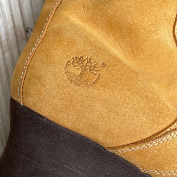 Timberland Women's Leather Waterproof Wedge Wheat Ankle Boots Size 9M - Picture 5 of 14